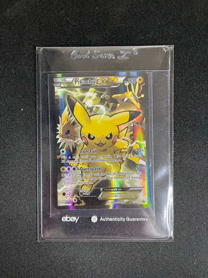 Pikachu EX XY174 Black Star Promo—eBay Authenticity Guaranteed — front vertical original photo