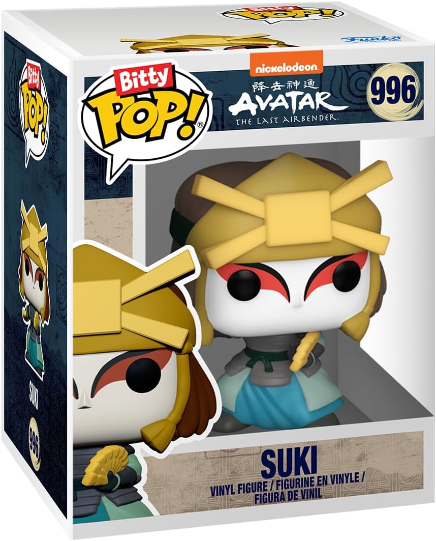 Funko Bitty Pop! Avatar: The Last Airbender - Katara, Sokka, Suki, & A Surprise Mystery Mini Figure - 0.9 Inch (2.2 Cm) Collectable - Stackable Display Shelf Included - Gift Idea - Cake Topper (Vip)