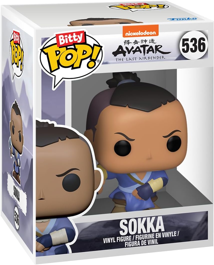 Funko Bitty Pop! Avatar: The Last Airbender - Katara, Sokka, Suki, & A Surprise Mystery Mini Figure - 0.9 Inch (2.2 Cm) Collectable - Stackable Display Shelf Included - Gift Idea - Cake Topper (Vip)