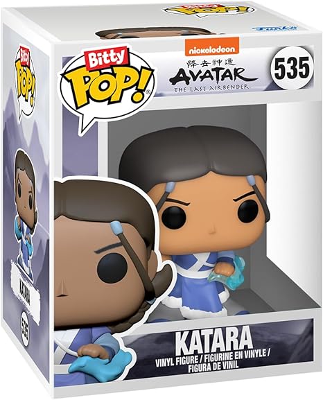 Funko Bitty Pop! Avatar: The Last Airbender - Katara, Sokka, Suki, & A Surprise Mystery Mini Figure - 0.9 Inch (2.2 Cm) Collectable - Stackable Display Shelf Included - Gift Idea - Cake Topper (Vip)