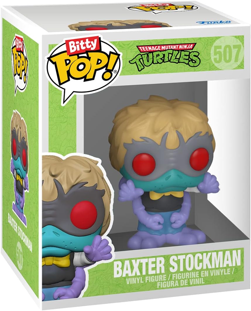 Funko Bitty Pop! Teenage Mutant Ninja Turtles (TMNT) - Donatello, Shredder, Baxter Stockman, & Surprise Mystery Figure - 0.9 Inch (2.2 Cm) Collectable - Stackable Display Shelf Included - Gift Idea (Vip)