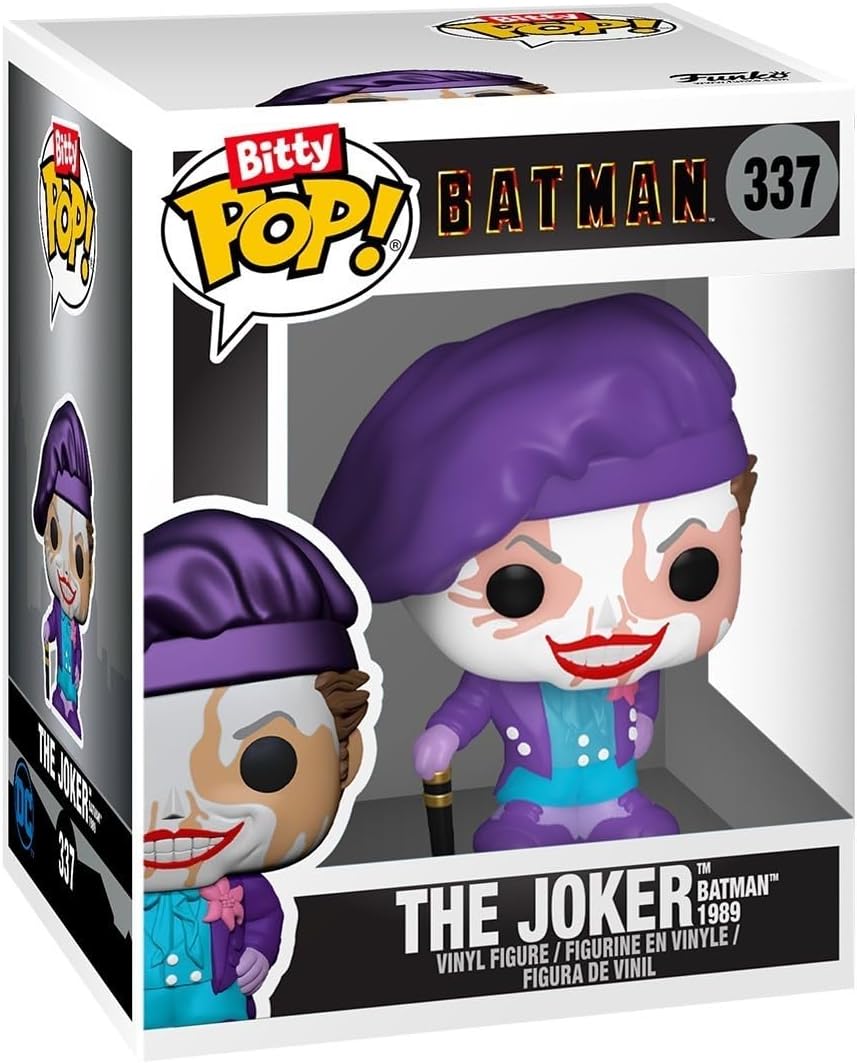 Funko Bitty POP! Batman 85th - Batman, 4-Pack and A Surprise Mystery Mini Figure - 0.9 Inch (2.2 Cm) - DC Comics Collectable - Stackable Display Shelf Included - Gift Idea - Party Bags Stocking