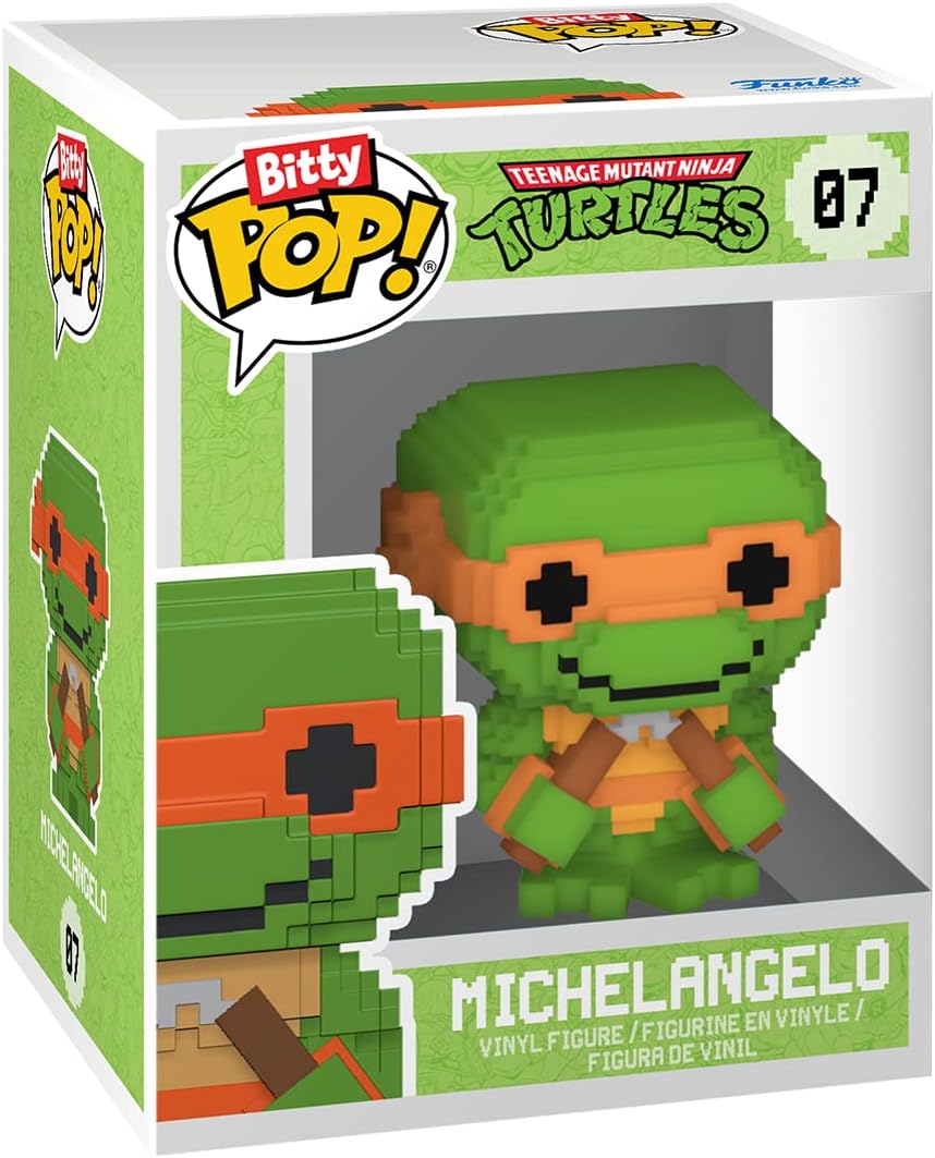 Funko Bitty Pop! Teenage Mutant Ninja Turtles (TMNT) - Donatello, Shredder, Baxter Stockman, & Surprise Mystery Figure - 0.9 Inch (2.2 Cm) Collectable - Stackable Display Shelf Included - Gift Idea (Vip)