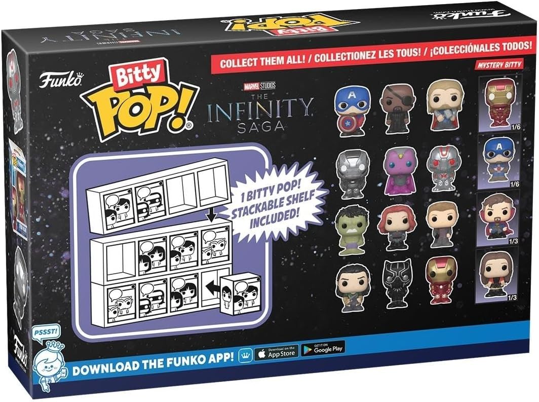 Funko Bitty POP! Marvel - Hulk and A Surprise Mystery Mini Figure - 0.9 Inch (2.2 Cm) - Marvel Comics Collectable - Stackable Display Shelf Included - Gift Idea - Party Bags Stocking (Vip)