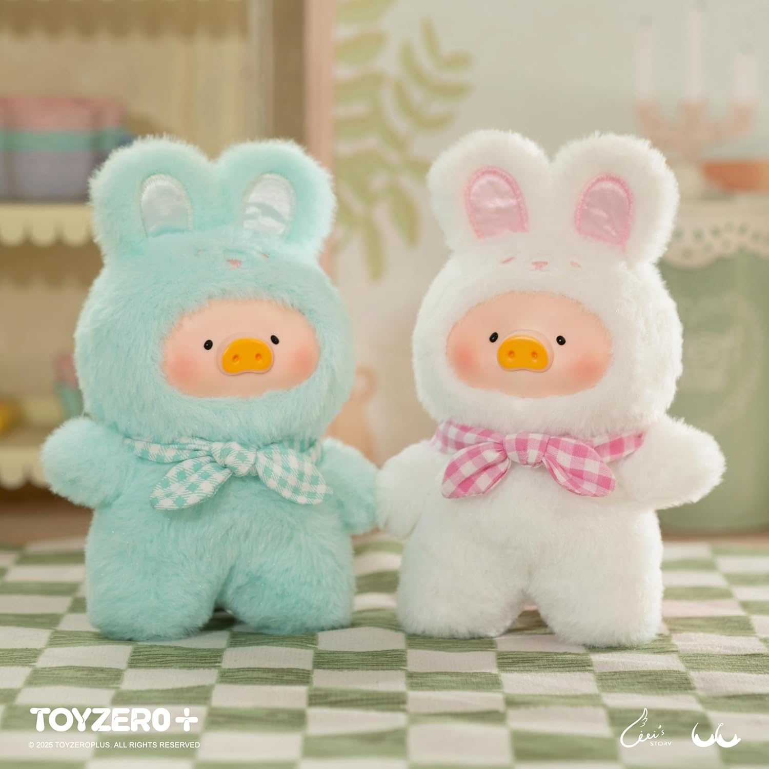 Official Lulu The Piggy Blind Box - Joyful Time Series Plush Keychain Blind Boxes Figures Cute Stuffed Animals Mystery Box Collectibles Toys Home Decorations Birthday Gifts, (Vip)