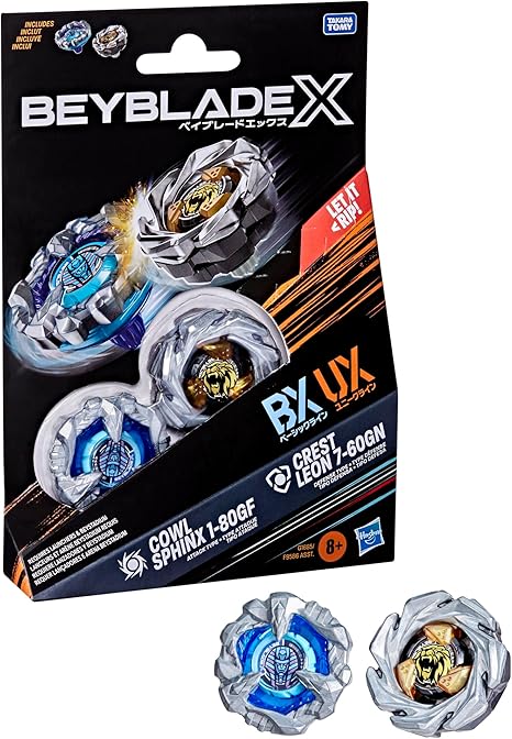 Beyblade X Cowl Sphinx 1-80GF BX & Crest Leon 7-60GN UX Dual Pack Set (Vip)
