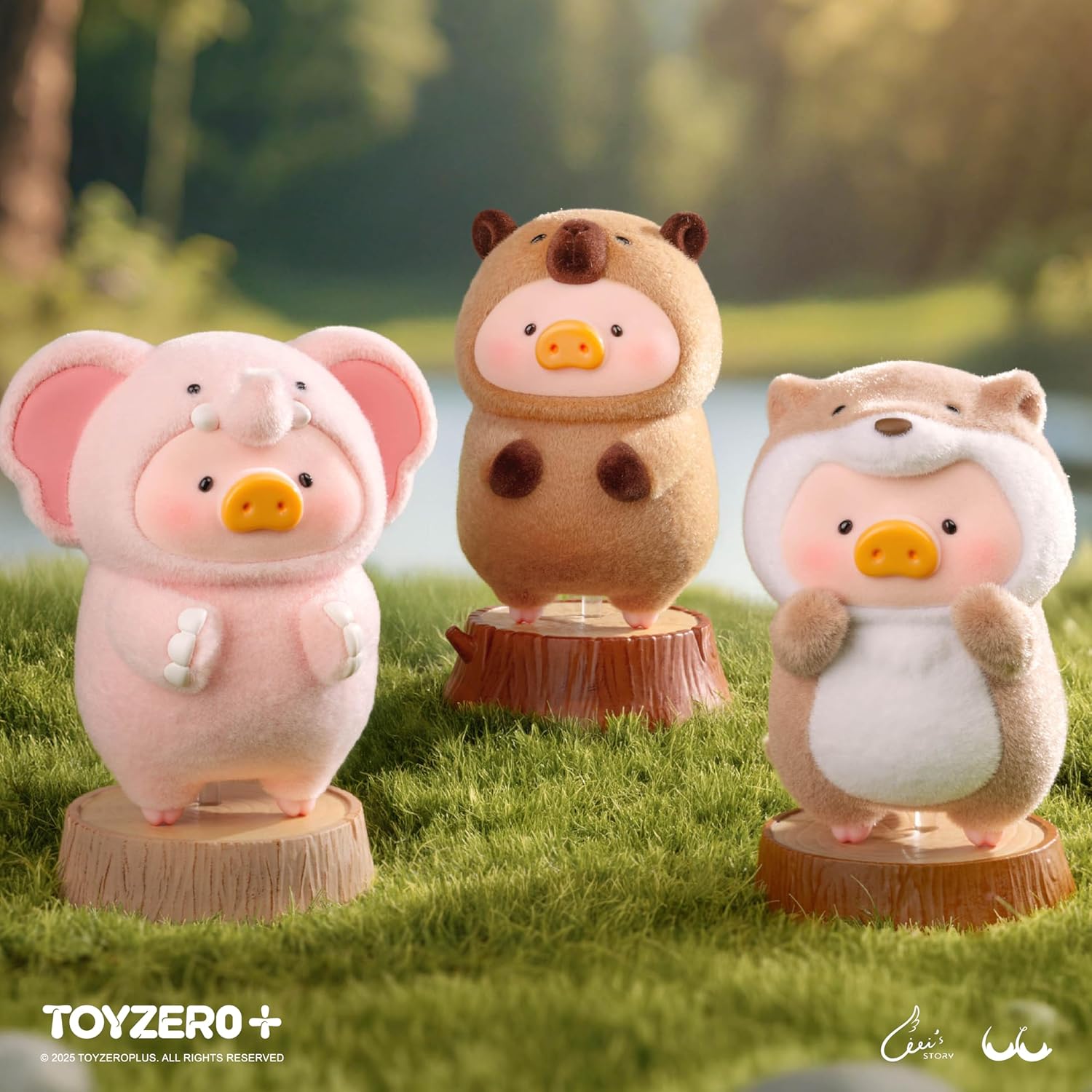 Official Lulu The Piggy Blind Box Figures - Animal Party Series Blind Boxes Mystery Box Cute Animal Figurines Collectible Toys Home Desk Decorations Holiday Birthday Gifts (Vip)