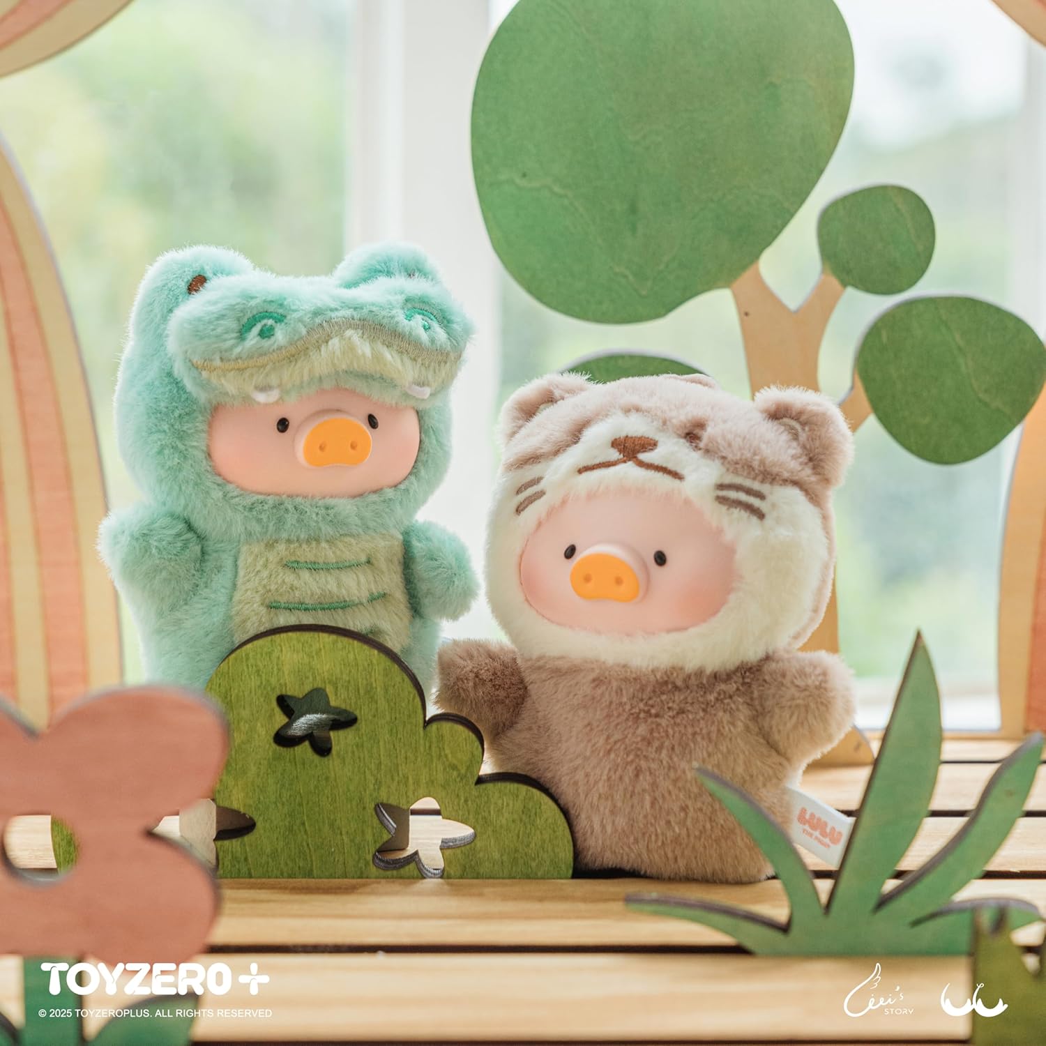 TOYZERO+ Lulu The Piggy Blind Box Figures - Puppet Show Series Plush Keychain Blind Boxes Figurines Finger Puppet Toy Cute Stuffed Animals Mystery Box Collectible Decorations Birthday Gift, Single Box (vip)