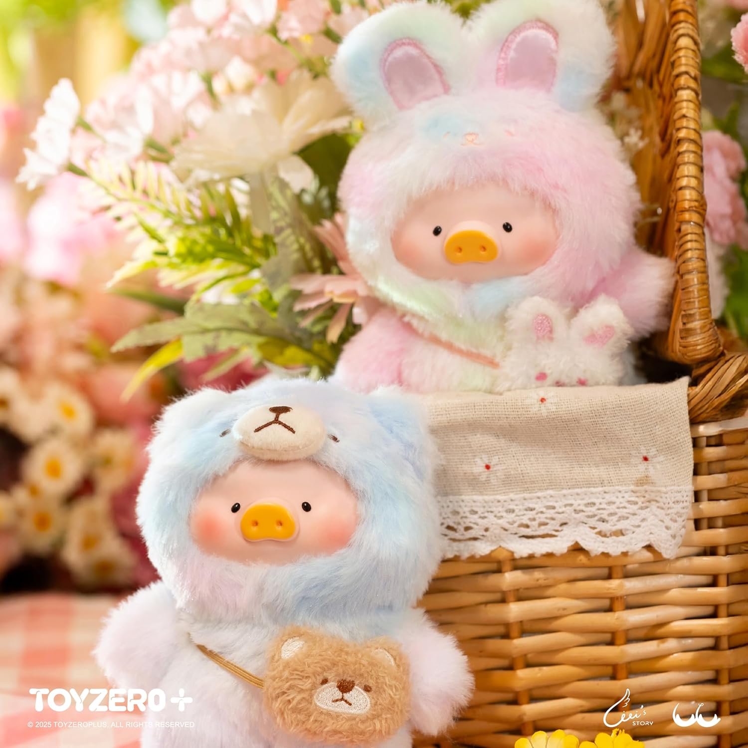Official Lulu The Piggy Blind Box - Joyful Time Series Plush Keychain Blind Boxes Figures Cute Stuffed Animals Mystery Box Collectibles Toys Home Decorations Birthday Gifts, (Vip)