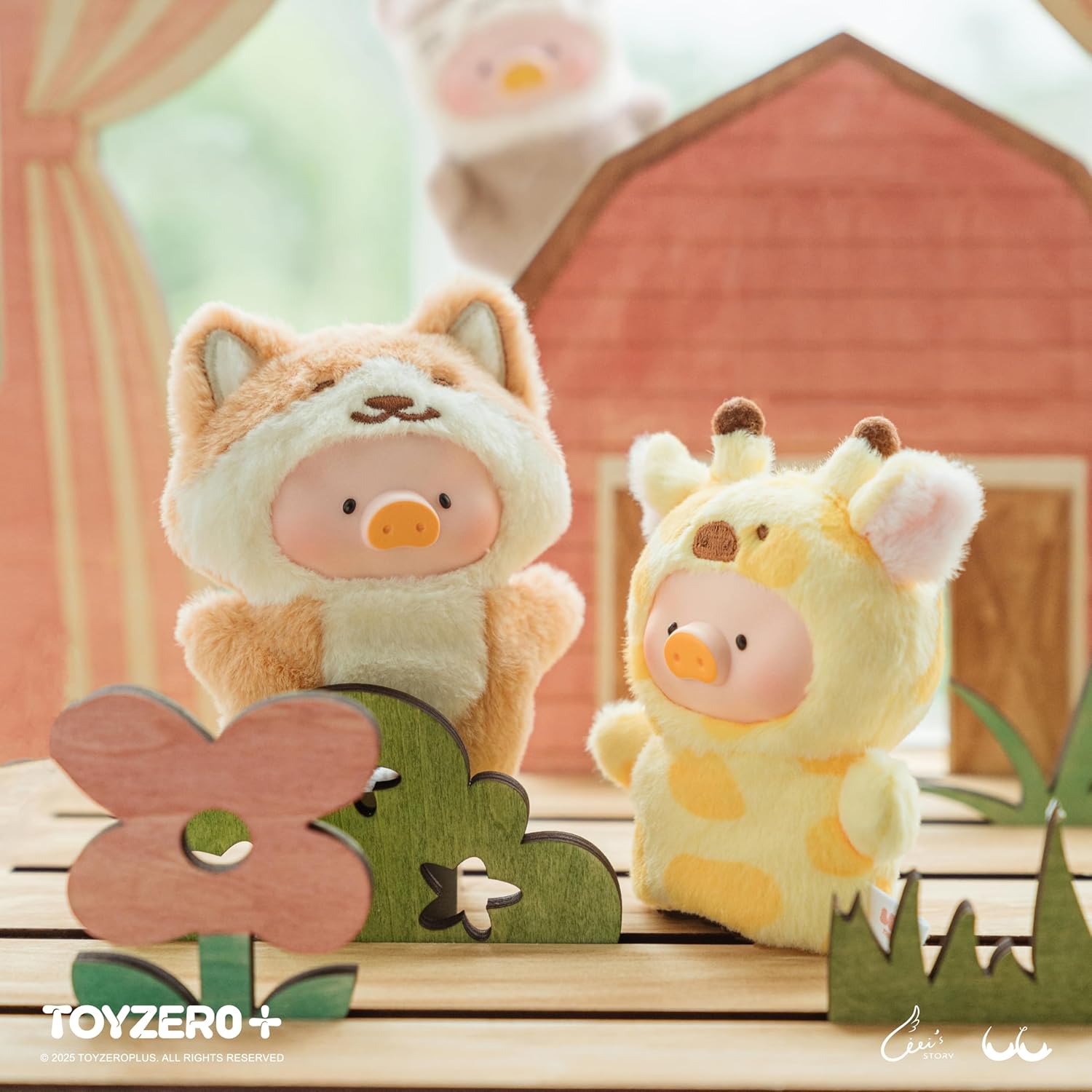 TOYZERO+ Lulu The Piggy Blind Box Figures - Puppet Show Series Plush Keychain Blind Boxes Figurines Finger Puppet Toy Cute Stuffed Animals Mystery Box Collectible Decorations Birthday Gift, Single Box (vip)