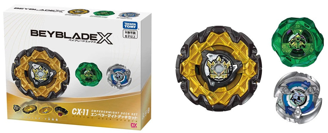 Takara Tomy Beyblade X CX-11 Emperor Might Deck Set
