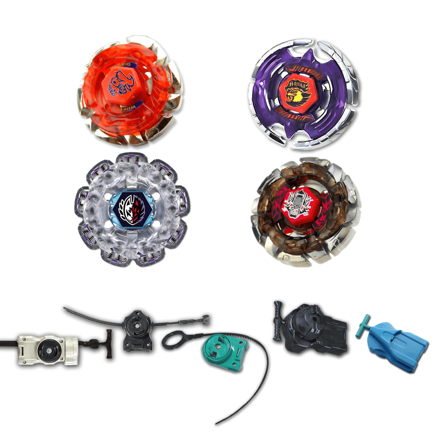 Get Beyblade 4 Pack + Launcher - Exclusive Collector's Set