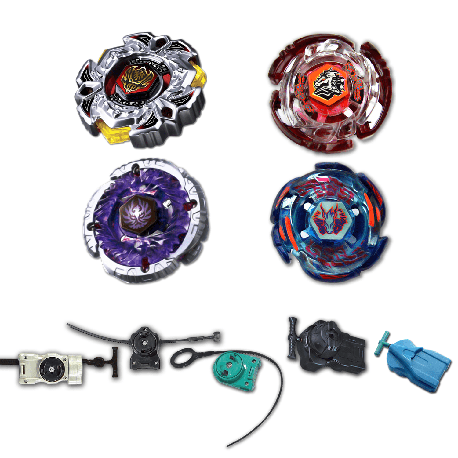Galactic Galaxy Pack 4 Beyblade Set with Astro Pegasus and Bonus Launcher