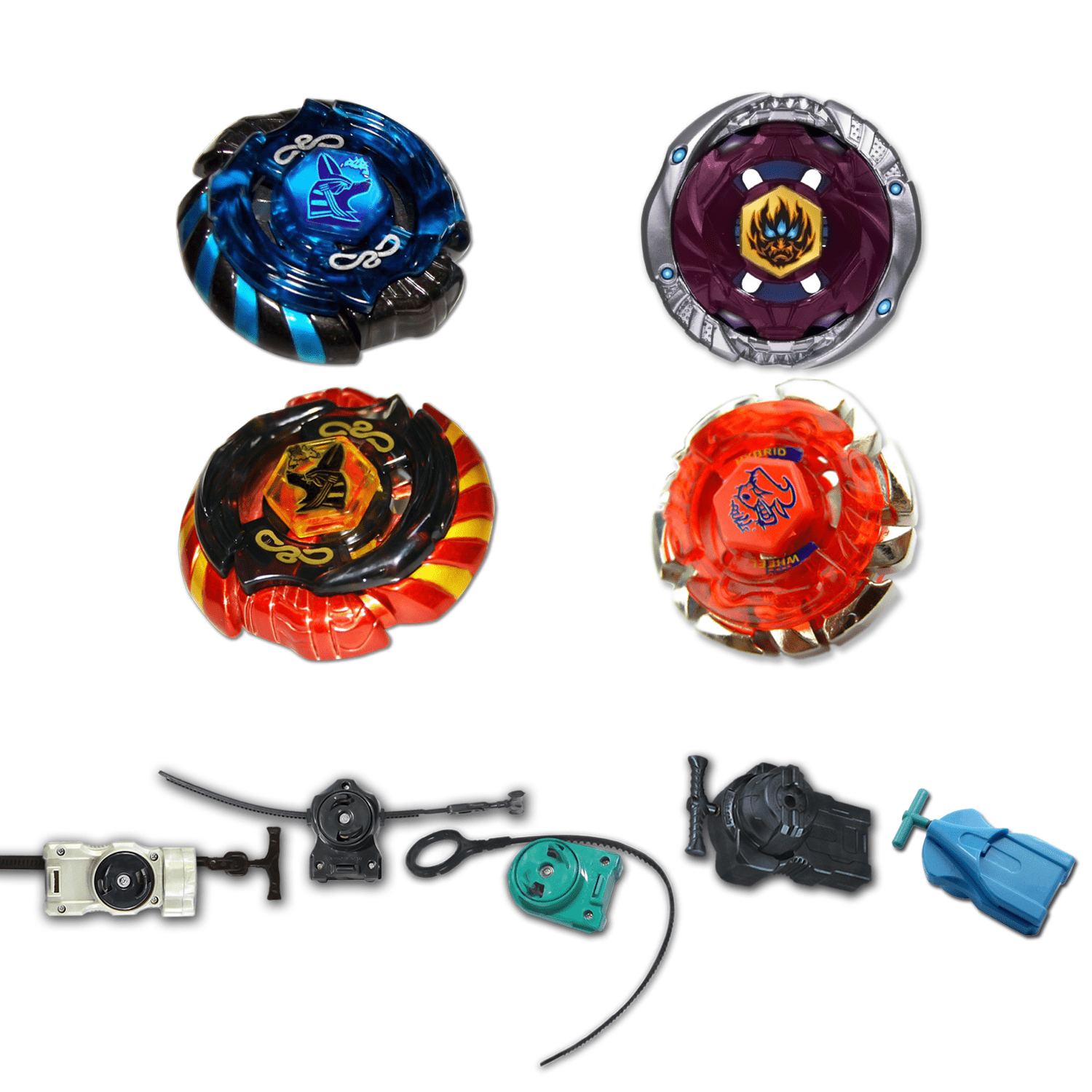 Invasion Pack 4 Beyblade Set with Ray Unicorno and Bonus Launcher