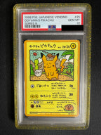 Ooyama's Pikachu No. 25 Japanese Vending Series III PSA 10 — front original photo, PSA certificate hidden