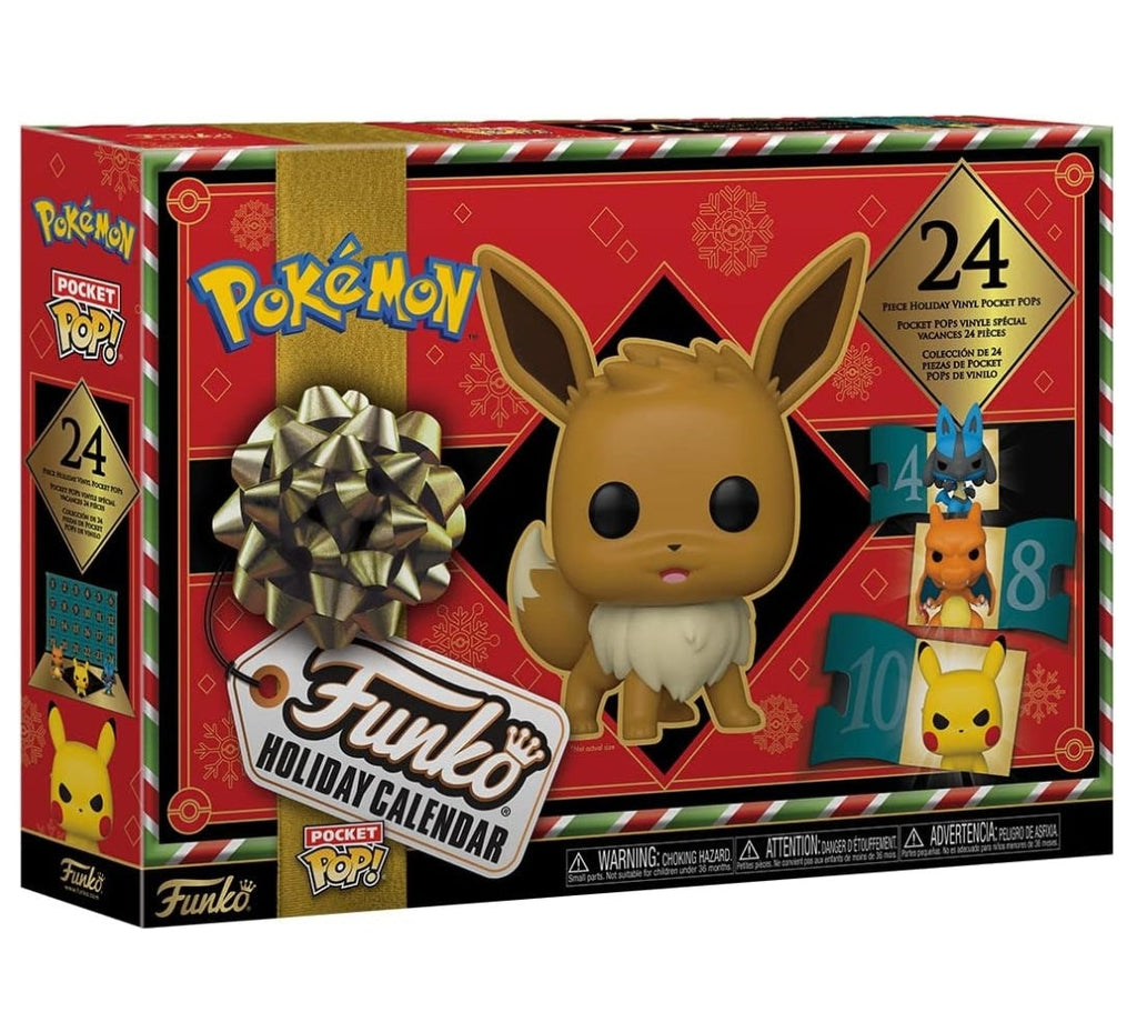 Pokémon 2023 Funko Pocket Pop Advent Calendar front view with 24 mini figures