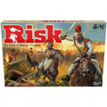 Risk board game front view with gameboard and army figures