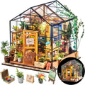Rolife Cathy's Flower House DIY Miniature Greenhouse Kit with plants