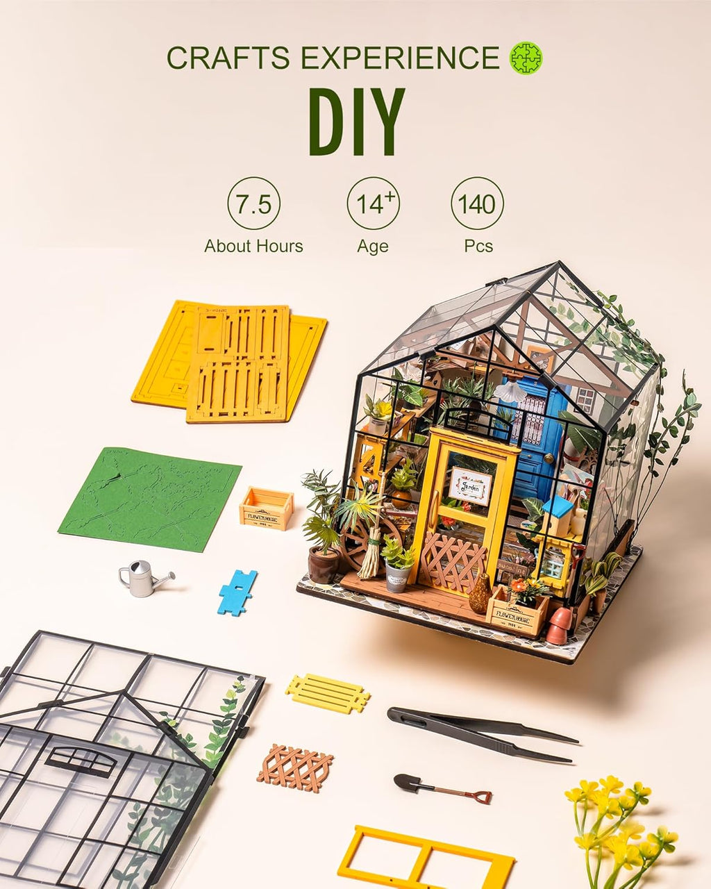 Packaging of Rolife Cathy's Flower House DIY Miniature Kit