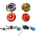 Static Pack 4 Beyblade Set with Dark Bull and Free Launcher